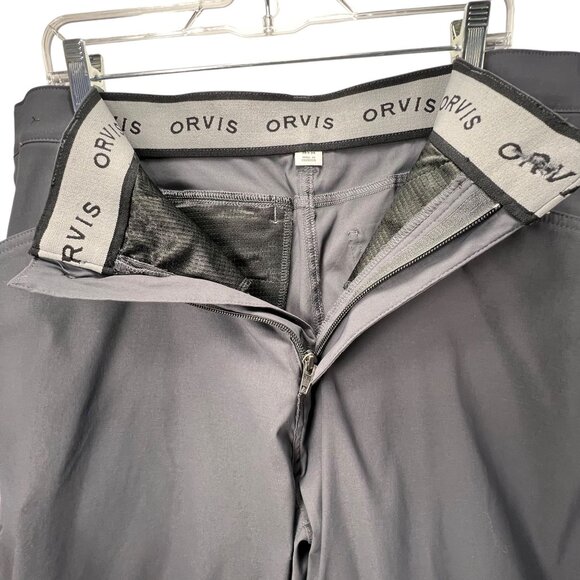 Orvis Mens Gray Nylon Blend Fishing Hiking Pants Zipper Pockets 38x34 - Picture 9 of 13